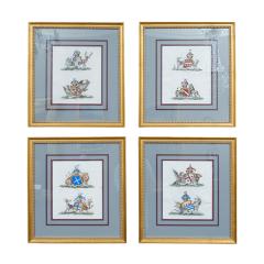 Set of Four Armorial Engravings by Charles Catton