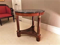 Small Empire Marble-Top Center Table