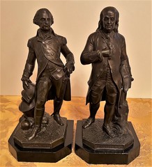 Pair of Centennial 10" Bronzes of Washington & Franklin